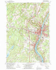 Augusta Maine Historical topographic map, 1:24000 scale, 7.5 X 7.5 Minute, Year 1980