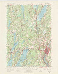 Augusta Maine Historical topographic map, 1:62500 scale, 15 X 15 Minute, Year 1956