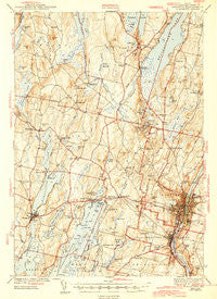 Augusta Maine Historical topographic map, 1:62500 scale, 15 X 15 Minute, Year 1943