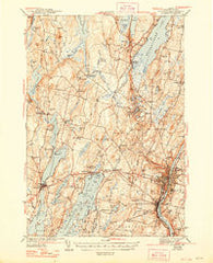 Augusta Maine Historical topographic map, 1:62500 scale, 15 X 15 Minute, Year 1943