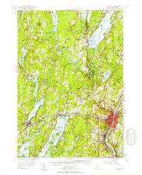 Augusta Maine Historical topographic map, 1:62500 scale, 15 X 15 Minute, Year 1956