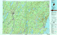 Augusta Maine Historical topographic map, 1:100000 scale, 30 X 60 Minute, Year 1984