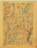 Augusta Maine Historical topographic map, 1:62500 scale, 15 X 15 Minute, Year 1892