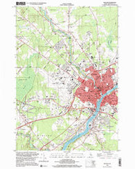 Bangor Maine Historical topographic map, 1:24000 scale, 7.5 X 7.5 Minute, Year 1996
