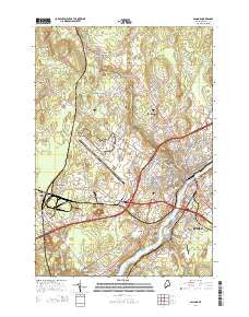 Bangor Maine Current topographic map, 1:24000 scale, 7.5 X 7.5 Minute, Year 2014