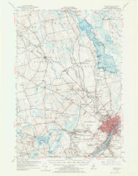 Bangor Maine Historical topographic map, 1:62500 scale, 15 X 15 Minute, Year 1955