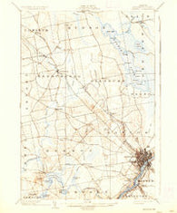 Bangor Maine Historical topographic map, 1:62500 scale, 15 X 15 Minute, Year 1902