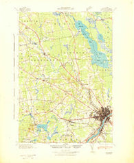 Bangor Maine Historical topographic map, 1:62500 scale, 15 X 15 Minute, Year 1942