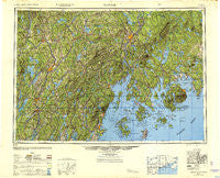 Bangor Maine Historical topographic map, 1:250000 scale, 1 X 2 Degree, Year 1948