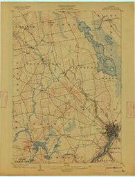 Bangor Maine Historical topographic map, 1:62500 scale, 15 X 15 Minute, Year 1902