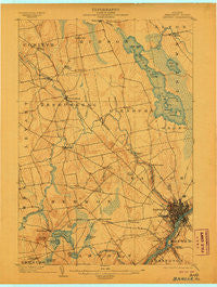 Bangor Maine Historical topographic map, 1:62500 scale, 15 X 15 Minute, Year 1902