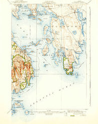 Bar Harbor Maine Historical topographic map, 1:62500 scale, 15 X 15 Minute, Year 1904