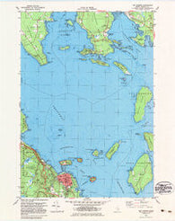 Bar Harbor Maine Historical topographic map, 1:24000 scale, 7.5 X 7.5 Minute, Year 1982