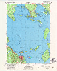 Bar Harbor Maine Historical topographic map, 1:24000 scale, 7.5 X 7.5 Minute, Year 1982