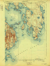 Bar Harbor Maine Historical topographic map, 1:62500 scale, 15 X 15 Minute, Year 1904