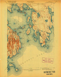 Bar Harbor Maine Historical topographic map, 1:62500 scale, 15 X 15 Minute, Year 1904