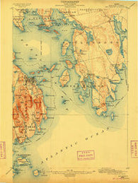 Bar Harbor Maine Historical topographic map, 1:62500 scale, 15 X 15 Minute, Year 1904