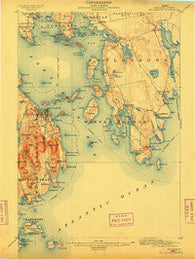 Bar Harbor Maine Historical topographic map, 1:62500 scale, 15 X 15 Minute, Year 1904