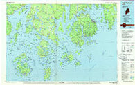Bar Harbor Maine Historical topographic map, 1:100000 scale, 30 X 60 Minute, Year 1985