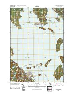 Bar Harbor Maine Historical topographic map, 1:24000 scale, 7.5 X 7.5 Minute, Year 2011