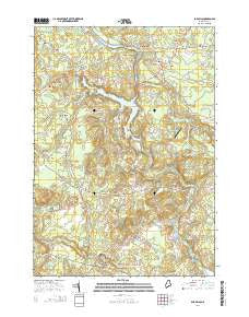 Bar Mills Maine Current topographic map, 1:24000 scale, 7.5 X 7.5 Minute, Year 2014