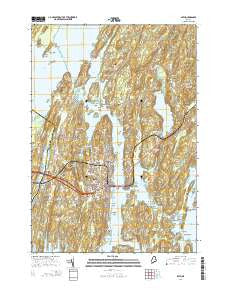 Bath Maine Current topographic map, 1:24000 scale, 7.5 X 7.5 Minute, Year 2014