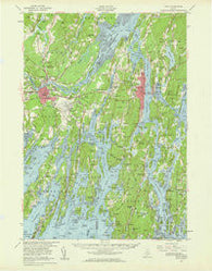 Bath Maine Historical topographic map, 1:62500 scale, 15 X 15 Minute, Year 1957