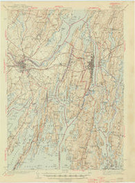 Bath Maine Historical topographic map, 1:62500 scale, 15 X 15 Minute, Year 1945