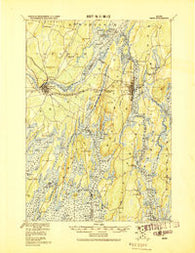 Bath Maine Historical topographic map, 1:62500 scale, 15 X 15 Minute, Year 1920