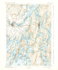 Bath Maine Historical topographic map, 1:62500 scale, 15 X 15 Minute, Year 1894