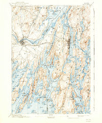 Bath Maine Historical topographic map, 1:62500 scale, 15 X 15 Minute, Year 1894