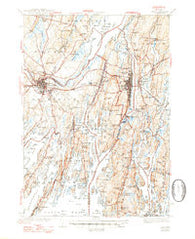 Bath Maine Historical topographic map, 1:62500 scale, 15 X 15 Minute, Year 1945