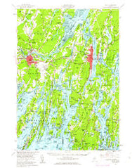 Bath Maine Historical topographic map, 1:62500 scale, 15 X 15 Minute, Year 1957