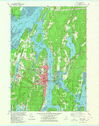 Bath Maine Historical topographic map, 1:24000 scale, 7.5 X 7.5 Minute, Year 1980