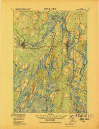 Bath Maine Historical topographic map, 1:62500 scale, 15 X 15 Minute, Year 1920