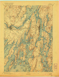 Bath Maine Historical topographic map, 1:62500 scale, 15 X 15 Minute, Year 1894