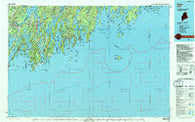 Bath Maine Historical topographic map, 1:100000 scale, 30 X 60 Minute, Year 1985