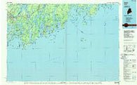 Bath Maine Historical topographic map, 1:100000 scale, 30 X 60 Minute, Year 1985