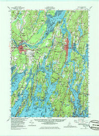 Bath Maine Historical topographic map, 1:62500 scale, 15 X 15 Minute, Year 1957