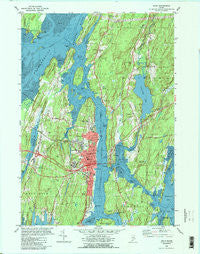 Bath Maine Historical topographic map, 1:24000 scale, 7.5 X 7.5 Minute, Year 1980