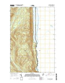 Beau Lake Maine Current topographic map, 1:24000 scale, 7.5 X 7.5 Minute, Year 2014