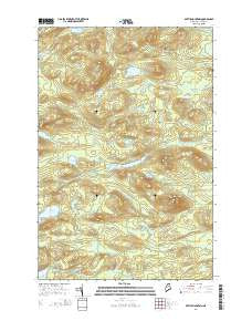 Beetle Mountain Maine Current topographic map, 1:24000 scale, 7.5 X 7.5 Minute, Year 2014