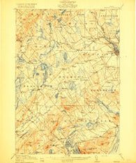 Belfast Maine Historical topographic map, 1:62500 scale, 15 X 15 Minute, Year 1917