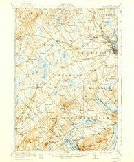 Belfast Maine Historical topographic map, 1:62500 scale, 15 X 15 Minute, Year 1917