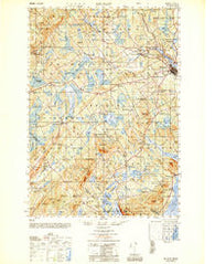 Belfast Maine Historical topographic map, 1:50000 scale, 15 X 15 Minute, Year 1950