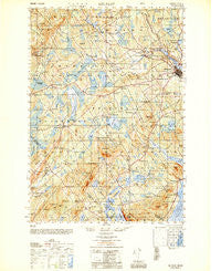 Belfast Maine Historical topographic map, 1:50000 scale, 15 X 15 Minute, Year 1950