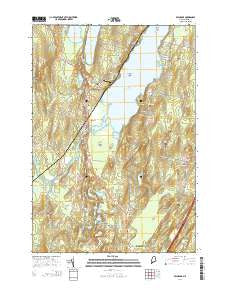 Belgrade Maine Current topographic map, 1:24000 scale, 7.5 X 7.5 Minute, Year 2014