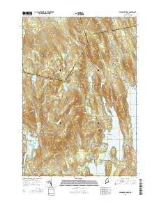 Belgrade Lakes Maine Current topographic map, 1:24000 scale, 7.5 X 7.5 Minute, Year 2014