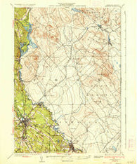 Berwick Maine Historical topographic map, 1:62500 scale, 15 X 15 Minute, Year 1937