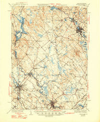 Berwick Maine Historical topographic map, 1:62500 scale, 15 X 15 Minute, Year 1944